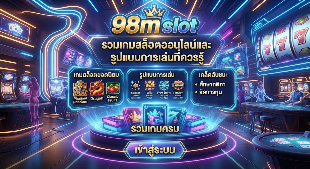 98m slot รวมเกมสล็อตออนไลน์และรูปแบบการเล่นที่ควรรู้