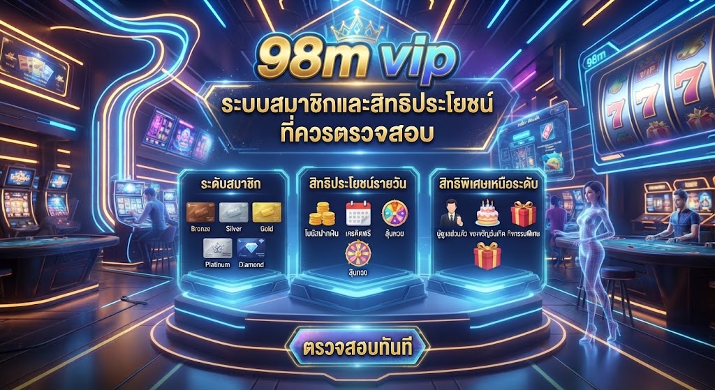 98m vip ระบบสมาชิกและสิทธิประโยชน์ที่ควรตรวจสอบ